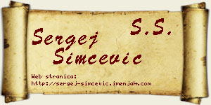 Sergej Simčević vizit kartica